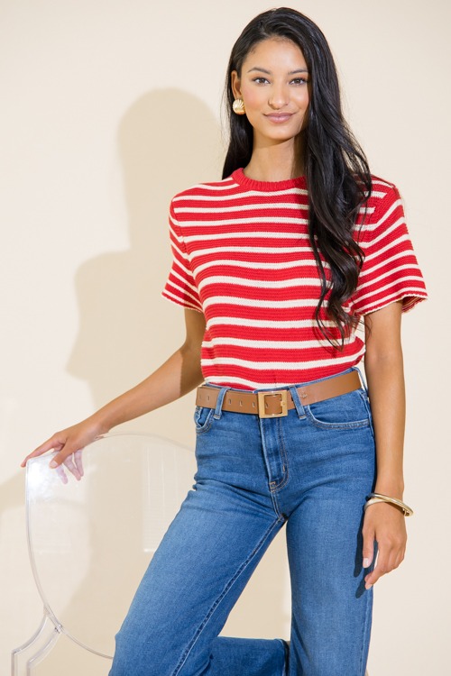 Striped Button Sweater, Red Taupe - 0711-121.jpg