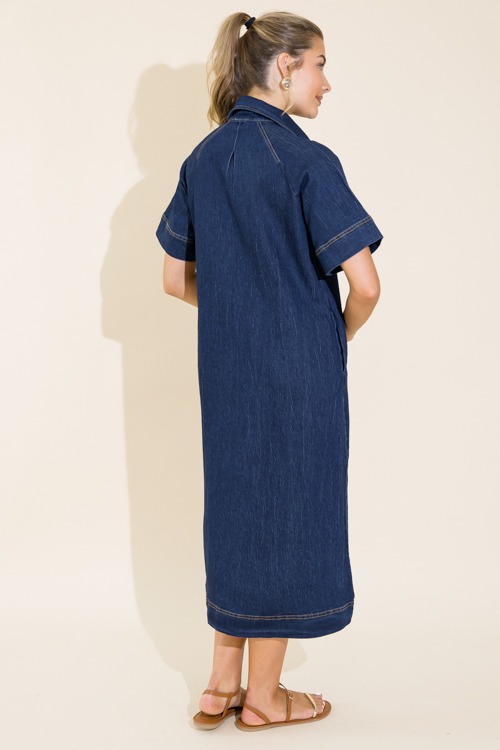 Stretch Denim Collared Midi, Dark - 0711-127h.jpg
