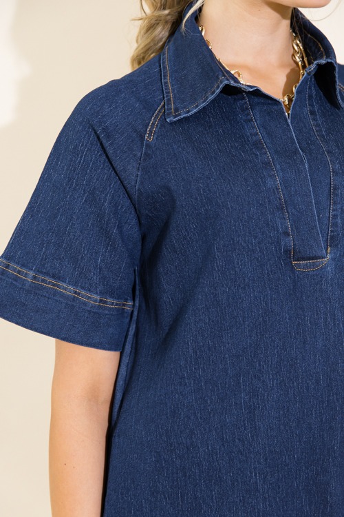 Stretch Denim Collared Midi, Dark - 0711-128.jpg