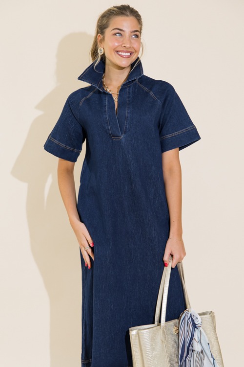 Stretch Denim Collared Midi, Dark - 0711-132.jpg