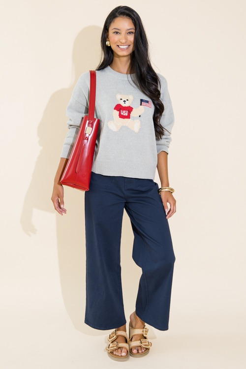 Teddy Bear Flag Sweater, H. Grey - 0711-134p.jpg