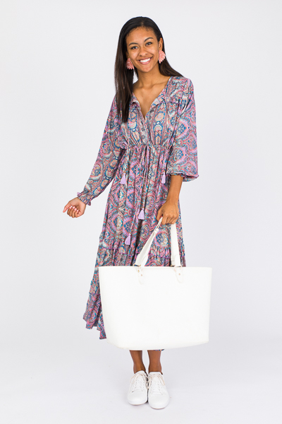 Robin Paisley Maxi, Blue/Purple