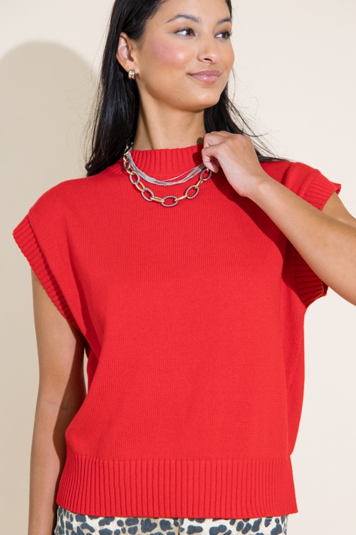 Shana Sweater, Tomato Red