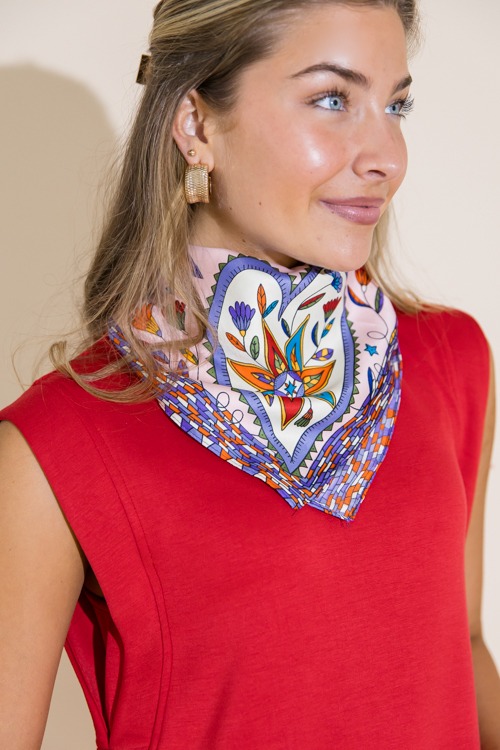 Picasso Scarf, Pink Floral
