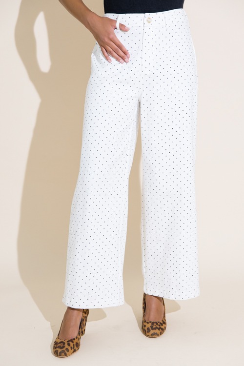 Polka Dot Twill Pants