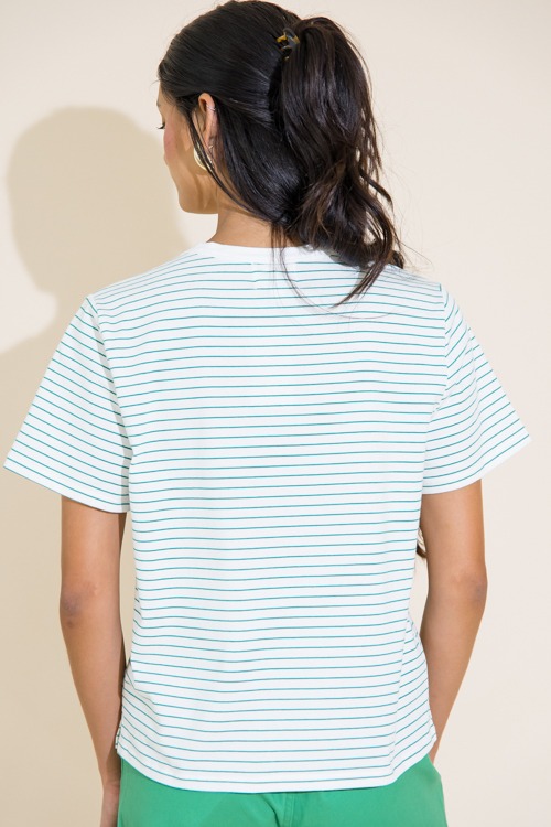 Pinstripe Tee, Ivory/Green - 0711-288.jpg