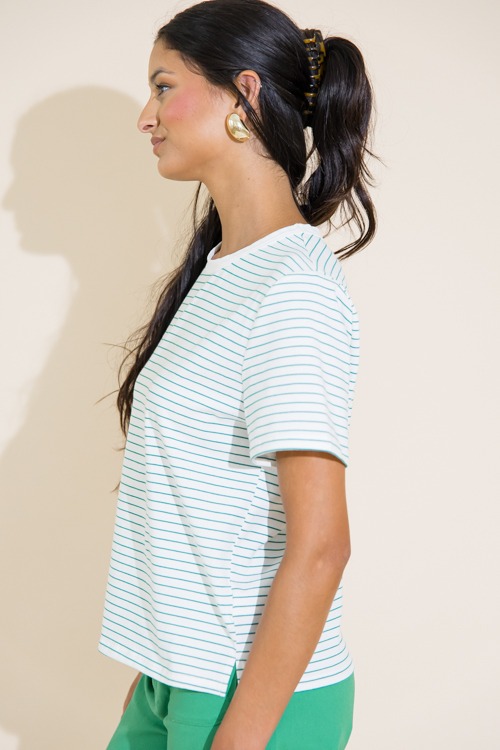 Pinstripe Tee, Ivory/Green - 0711-294.jpg