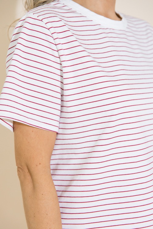 Pinstripe Tee, Ivory/Red - 0711-302.jpg