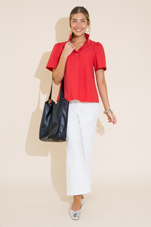 Pearl Button Poplin Top, Red - 0711-307.jpg