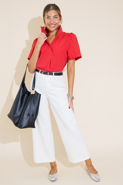 Pearl Button Poplin Top, Red - 0711-311.jpg