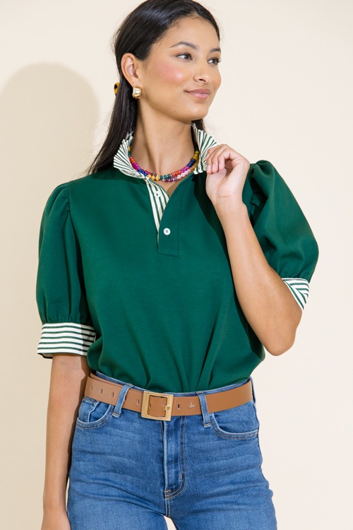 Preppy Stripe Top, Hunter Green - 0711-328.jpg