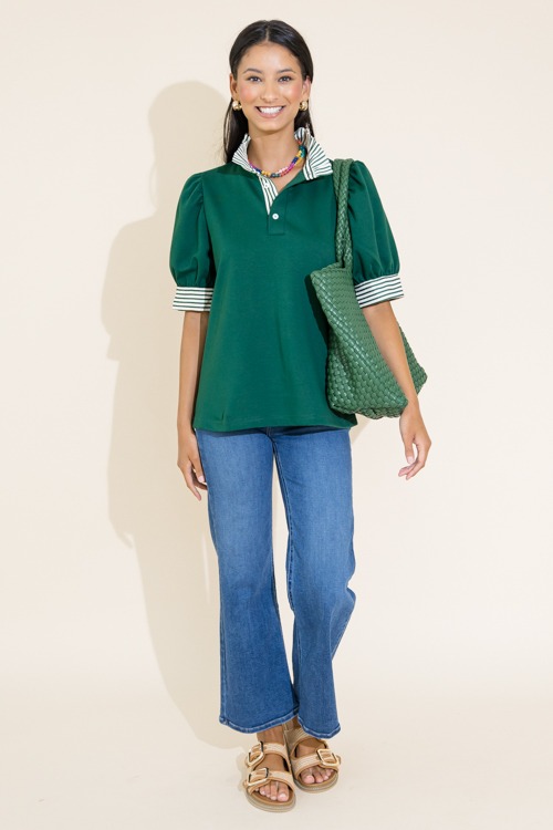 Preppy Stripe Top, Hunter Green - 0711-329.jpg