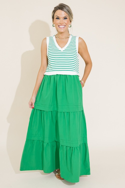 Stripe Bodice Poplin Maxi, Kelly Green - 0711-343.jpg