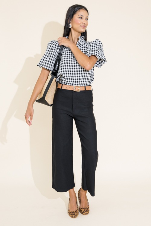 Ruffle Collar Gingham Top, Black - 0711-355h.jpg