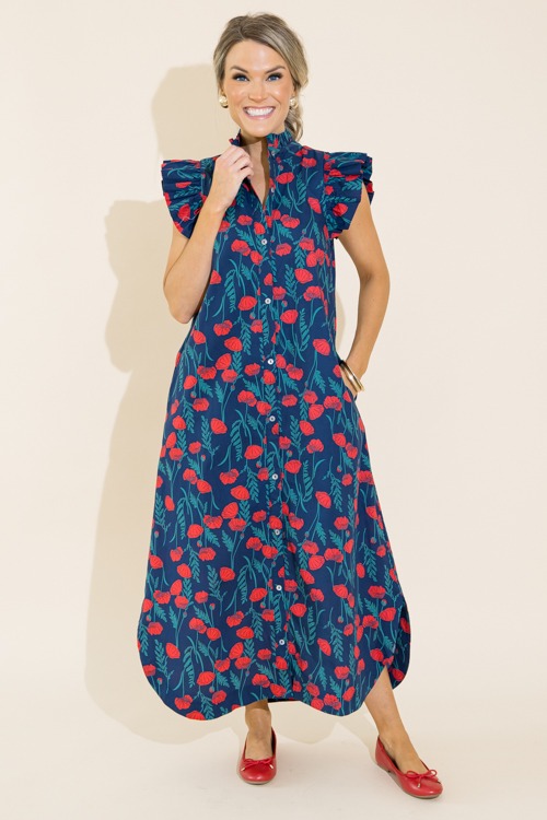 Blair Bloom Maxi, Navy