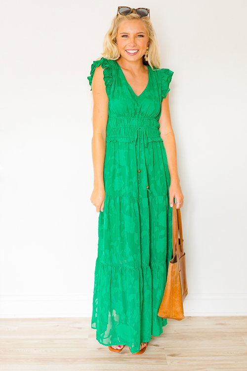 kelly green dresses for women Kelly Green 100% Cotton Midi Dress - All Dresses main image 1