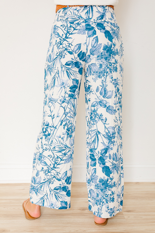 Blue Print Pants - SALE - The Blue Door Boutique