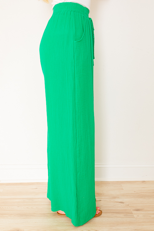 Jayla Gauze Pants, Green