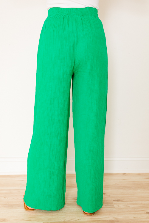Jayla Gauze Pants, Green
