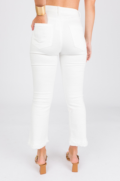 Jodie Fringe Jeans, White