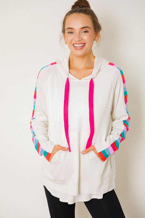 Colorblock Sleeve Hoodie Sweater