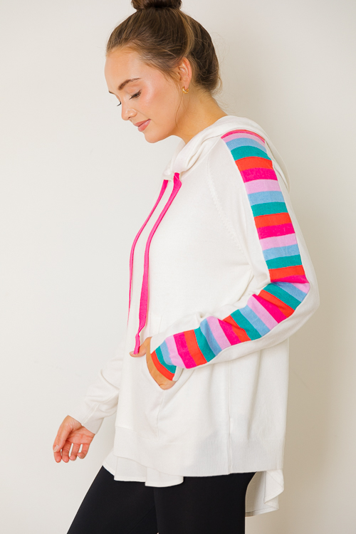 Colorblock Sleeve Hoodie Sweater