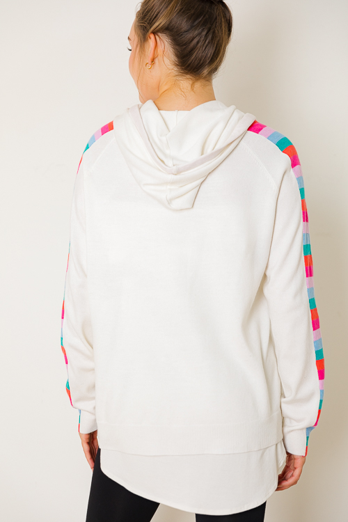 Colorblock Sleeve Hoodie Sweater