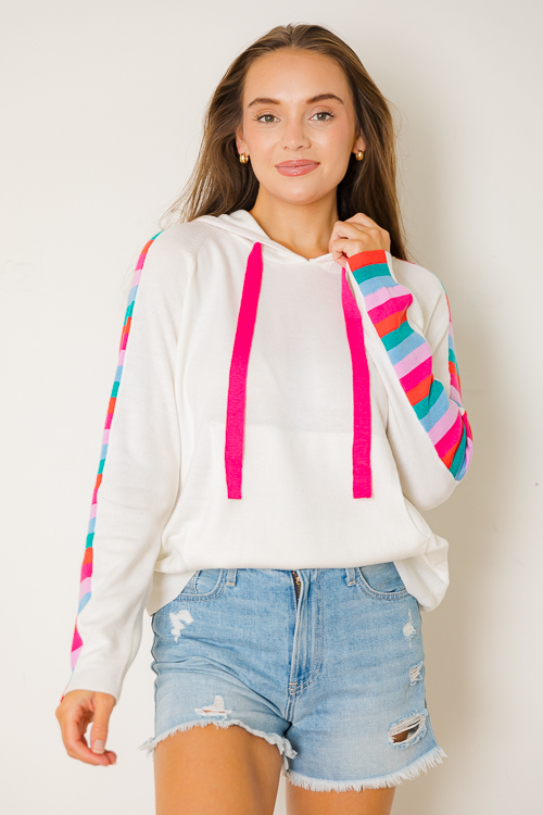 Colorblock Sleeve Hoodie Sweater