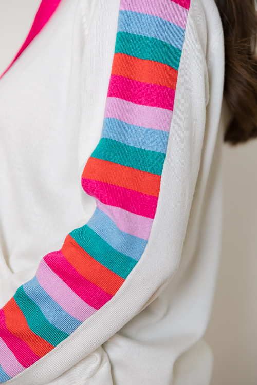 Colorblock Sleeve Hoodie Sweater
