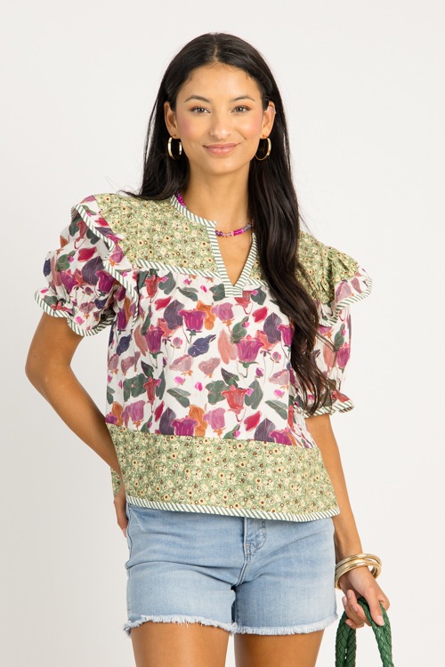 Double Floral Stripe Top, Plum - 0715-60p.jpg