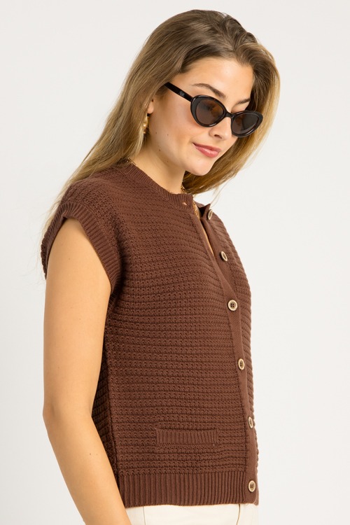 Button Up Sweater Top, Chocolat - 0716-102.jpg