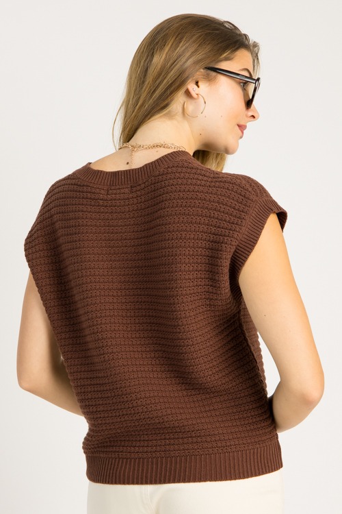Button Up Sweater Top, Chocolat - 0716-103.jpg