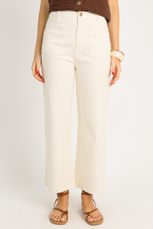 Dorian Twill Pants, Ecru