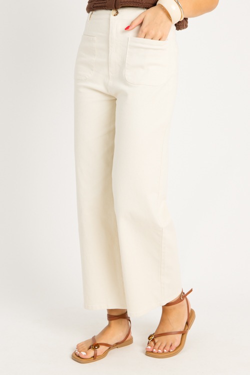 Dorian Twill Pants, Ecru