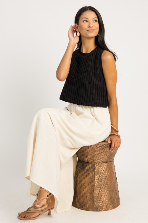 Layered Twofer Maxi, Black/Cream