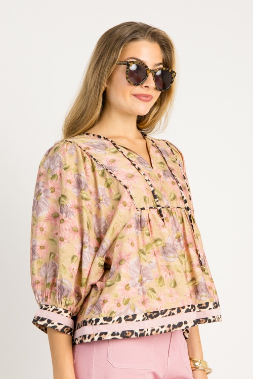 Leopard Trim Floral Blouse, Cam - 0716-59.jpg