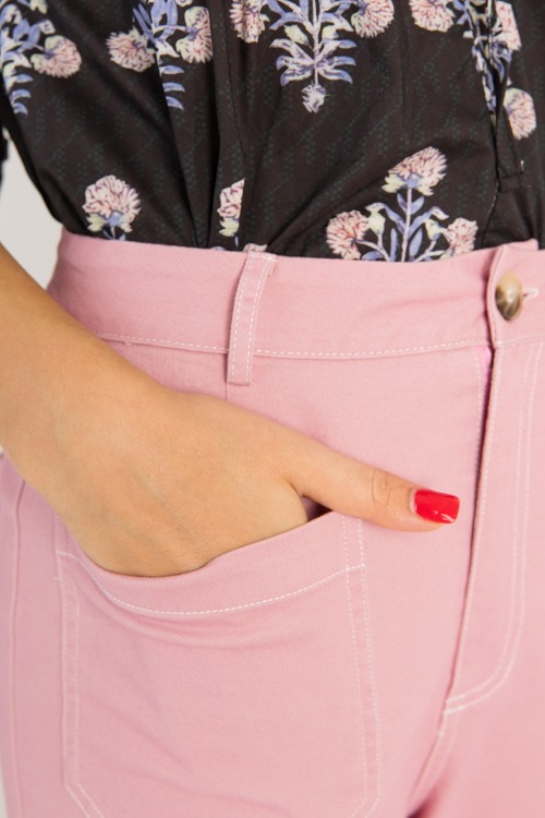 Contrast Stitch Pants, Pink - 0716-82.jpg