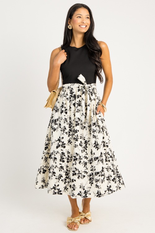 Mix Media Midi, Black White