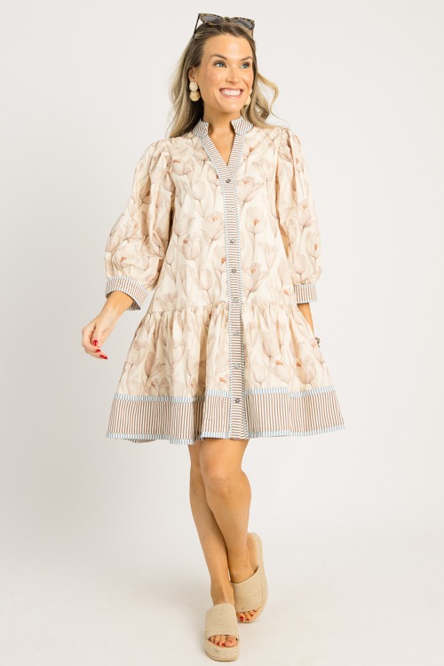 Double Stripe Floral Dress, Ecr - 0717-47.jpg