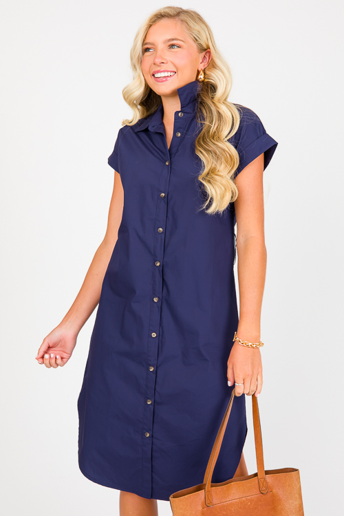安い直販 POPPIN Art Print Shirt Dress / navy | elinformativo.pe