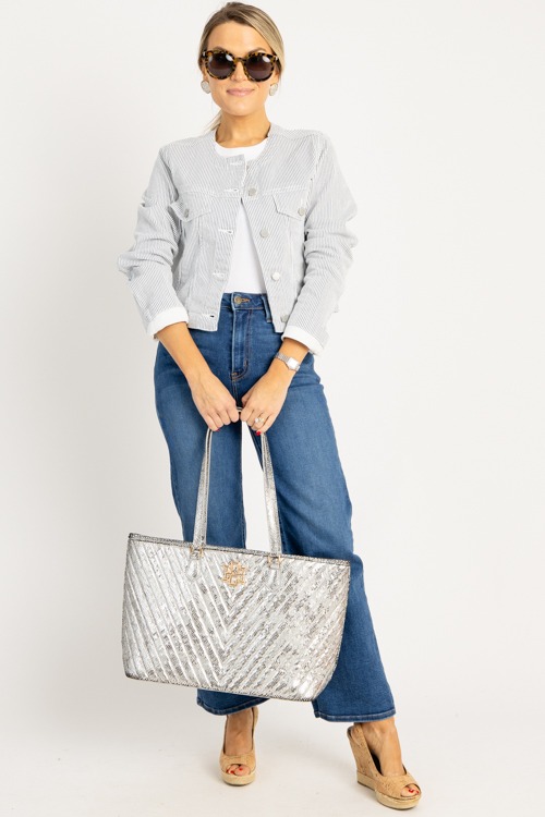 Striped Collarless Jacket - 0718-90.jpg