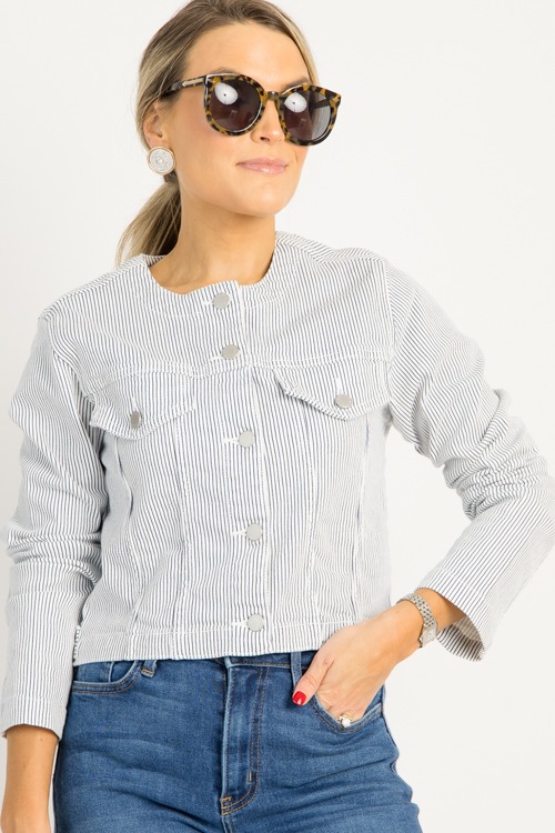 Striped Collarless Jacket - 0718-93.jpg