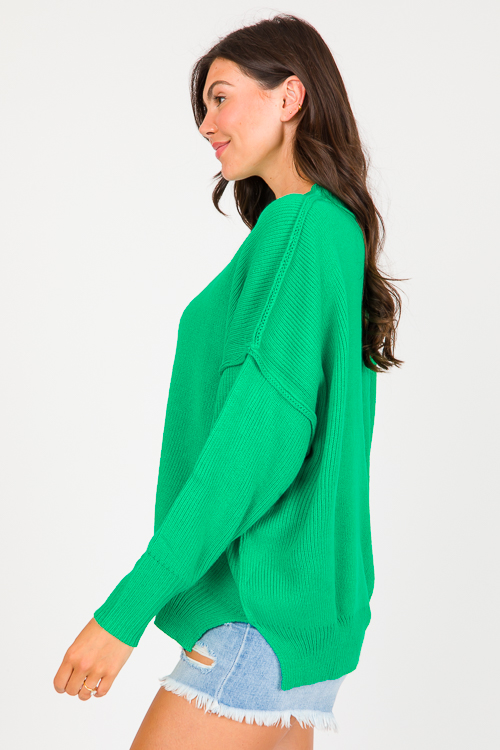 Moxie Sweater, Green New Arrivals The Blue Door Boutique