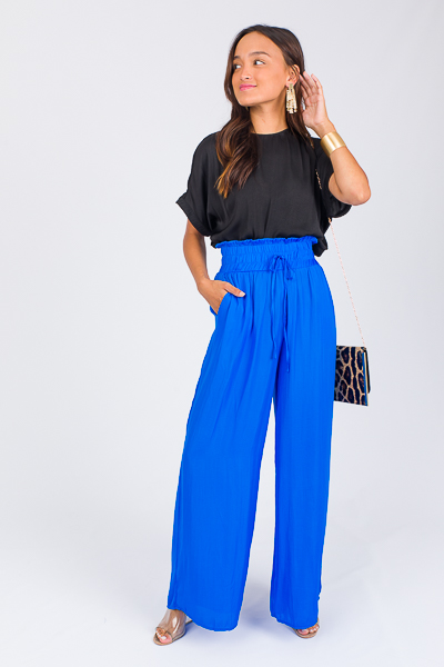 Royal blue clearance wide leg pants