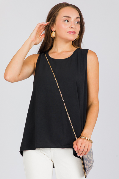 Laura Solid Tank, Black