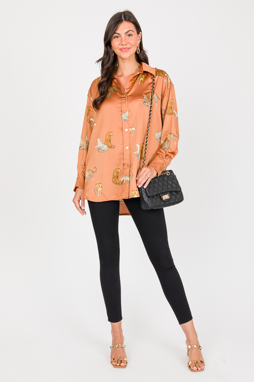Cheetah Tunic Shirt, Camel