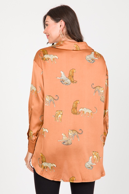 Cheetah Tunic Shirt, Camel