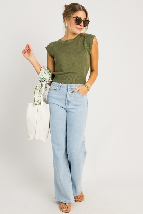 Cap Sleeve Sweater Top, Lt Oliv - 0721-10.jpg