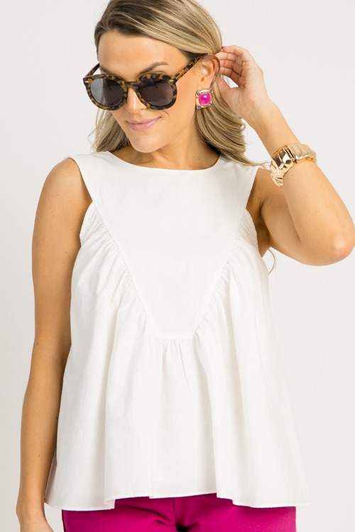 Penny Tank, White
