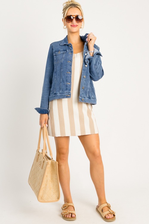 Scoop Neck Stripe Dress, Taupe - 0721-79.jpg